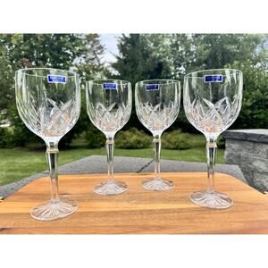 Waterford Marquis BROOKSIDE 8 5/8" Wine Water GOBLETS Glasses ~set Of 4